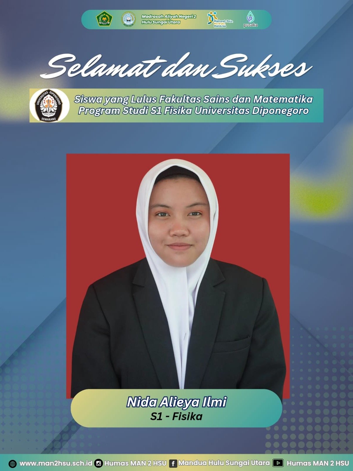 Siswi yang Lulus Universitas Diponegoro